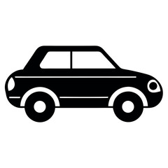 Minimal black line art vector of a toy car on a white background. Ideal for kids’ toys, automotive branding, children’s products, playroom decor, and minimalist design projects.
