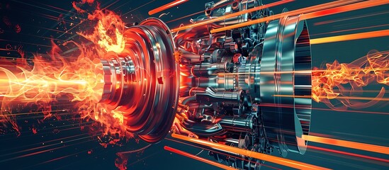 6 CYLINDRICAL ENGINE BACKGROUND WITH ABSTRACT COLORFULL POWER IN CYLINDRICAL ENGINE WITH BEST HORSE POWER BACKGROUND  