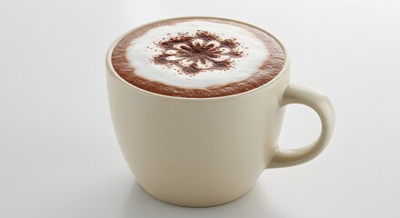 World Chocolate Day – Mug of Hot Chocolate with Cocoa Powder Decoration, Celebrating Warm Comfort, Rich Flavor, and the Global Love for Chocolate Delights