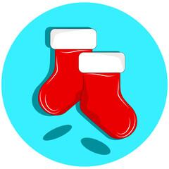 Cozy red Christmas stocking, ready to be filled with gifts. Perfect for gift-related designs, home decor, or holiday invitations. Add a warm touch of Christmas tradition.