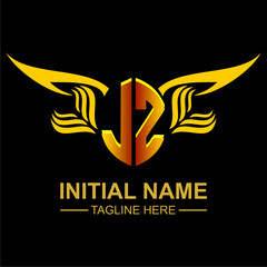 JZ Golden Wing Emblem Logo