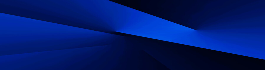Modern black dark blue white abstract background. Minimal. Color gradient. Geometric shape. Lines stripe triangle angle 3d shadow. Design. Futuristic. Metal metallic effect. Light shine. Wide banner.
