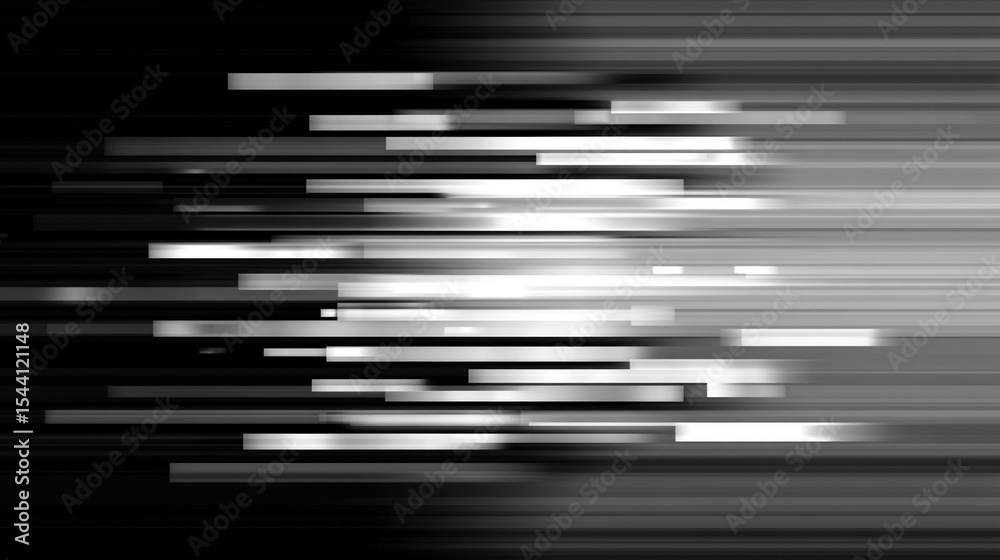 Poster abstract silver technology background with horizontal lines and blocks. digital network design symbo