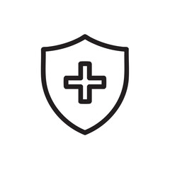 Obraz premium Protection symbol for health safety and security design purposes