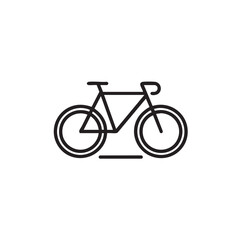Fototapeta premium Simple bicycle outline for transport and eco-friendly themes