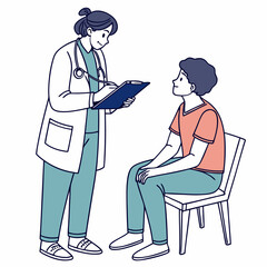 Doctor taking notes during patient consultation appointment