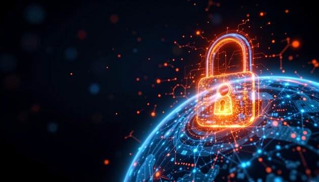 A glowing digital key unlocking a world globe, symbolizing global business, secure international trade, and network access technology