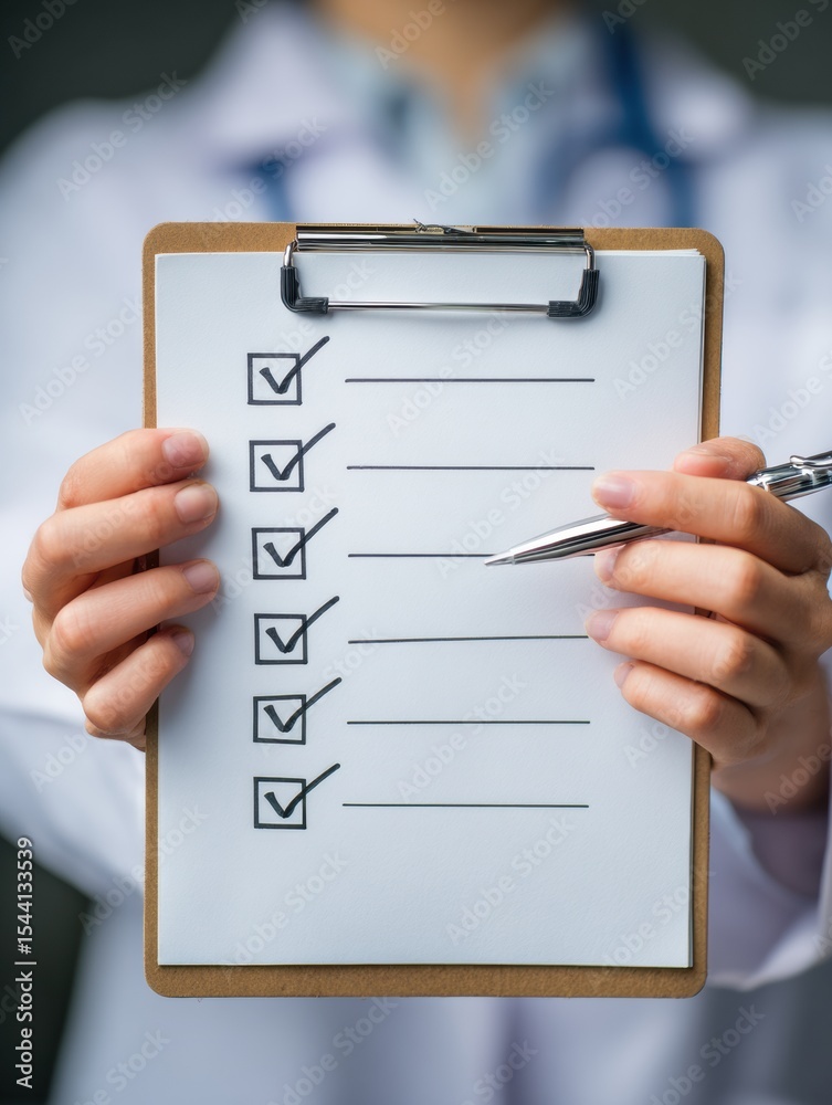 Aufkleber checklist of important questions for patients to ask their oncologist during consultations and treat