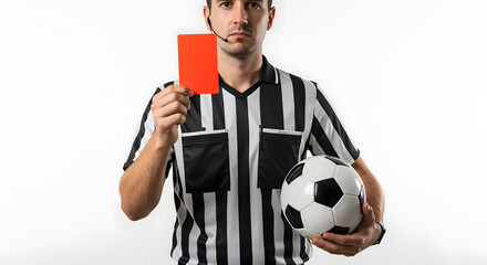 Premium Referee Red Card Soccer Image