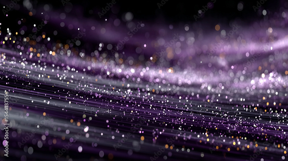 Poster purple technology background with horizontal lines and blocks. abstract digital backdrop representin