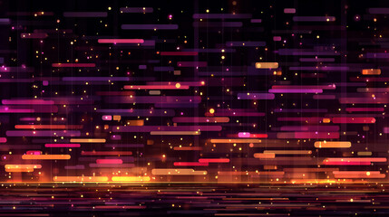 Purple technology background with horizontal lines and blocks. Abstract digital backdrop representing data transfer and network systems. Sleek design for business presentations and tech concepts.

