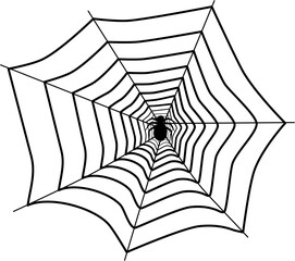 Fototapeta premium Intricate Spiderweb Design with Central Spider Silhouette