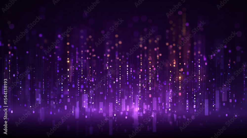 Poster purple technology background with horizontal lines and blocks. abstract digital backdrop representin
