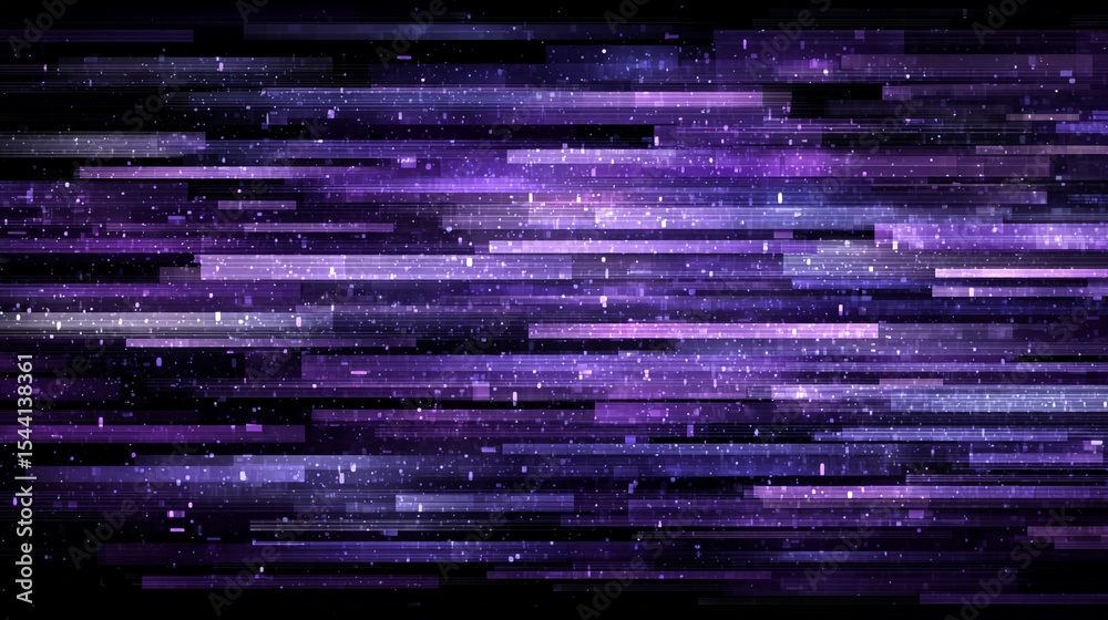 Poster purple technology background with horizontal lines and blocks. abstract digital backdrop representin