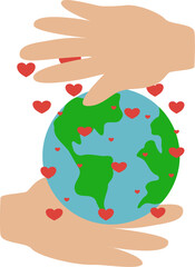 Loving Hands Protecting Earth: A Symbol of Environmental Care
