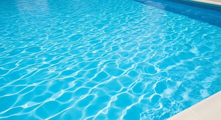 Obraz premium Relaxing Blue Pool Water Texture Summer Vacation Background