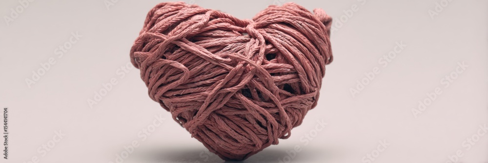 Poster Clay Nervous System Intertwining With Heart Icon Symbolizes Emotional Connection and Anatomy Representation in Creative Art