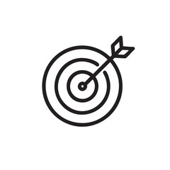 Focus on target with arrow indicating precision aim