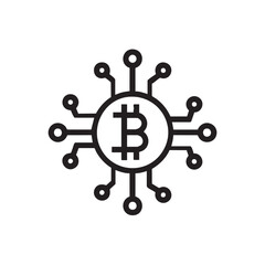 Bitcoin technology concept for digital currency in finance
