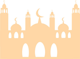 Elegant Silhouette of a Mosque at Sunset