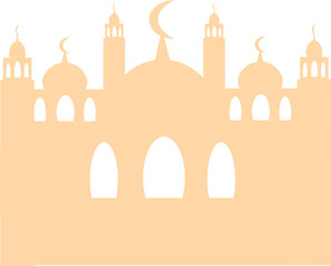 Elegant Silhouette of a Mosque at Sunset