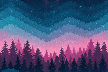 Dark Blue Magenta Abstract Night Sky Gradient Background 