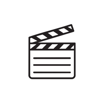 Movie clapperboard as a symbol of filmmaking creativity