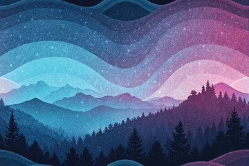 Dark Blue Magenta Abstract Night Sky Gradient Background 