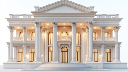 Grand Classical Mansion Exterior Design