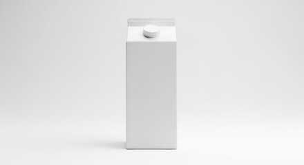 Maquette de carton de lait vide sur fond blanc

