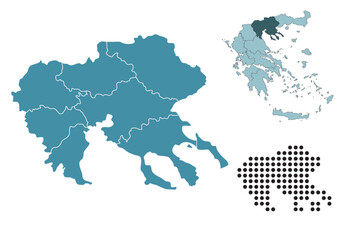 Set maps of Central Macedonia region