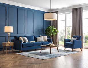 modern living room with fireplace