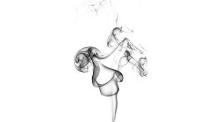Abstract Smoke Design on White Background.