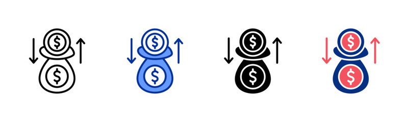 Fund icon sheet multiple style collection	