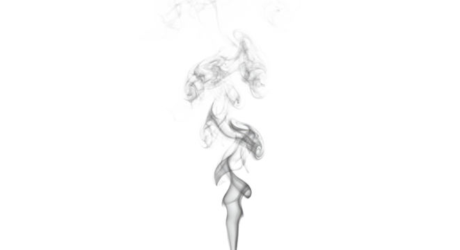 Abstract Smoke Rising on White 1.