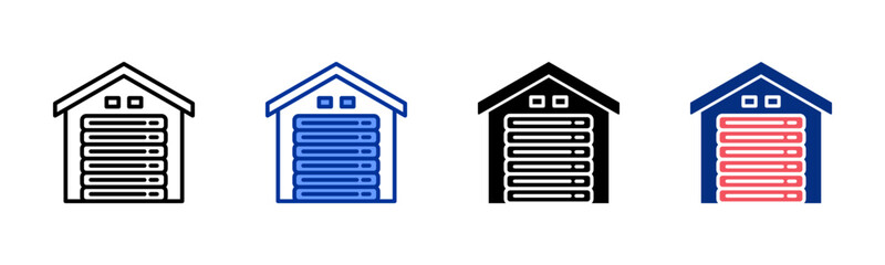 Storage icon sheet multiple style collection