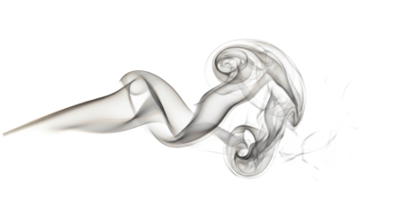 Abstract Smoke Swirls on White 1.