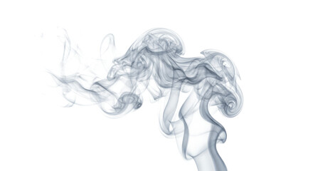 Abstract Smoke Swirls on White 5.