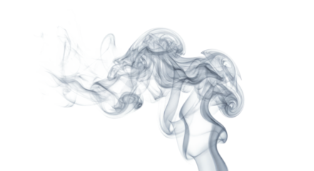 Abstract Smoke Swirls on White 5.
