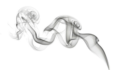 Abstract Smoke Swirls on White Background 5.