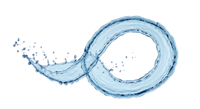 Abstract Water Splashing in a Circle.
