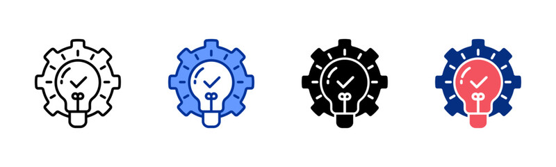 Idea icon sheet multiple style collection