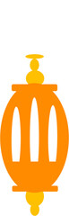 Abstract Orange Lantern Icon: Festive, Minimalist Design Element