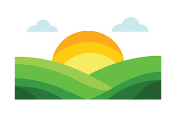 vector illustration of a summer landscape