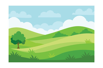Fototapeta premium landscape with mountains and trees
