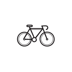 Obraz premium Simple line drawing of a bicycle for design and creative projects