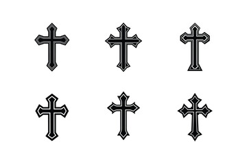 cross silhouette vector illustration