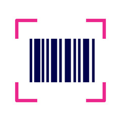Barcode scaning icon. Vector bar code, on white background.
