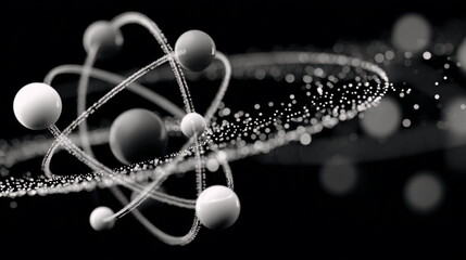 Visualization of atomic structure with electrons in orbit