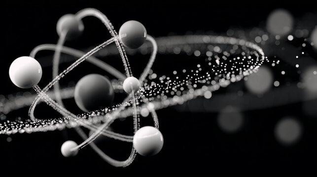 Visualization of atomic structure with electrons in orbit